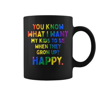 Lgbt Pride Month Awareness Parents Rainbow Gay Mom Dad Ally Coffee Mug | Mazezy