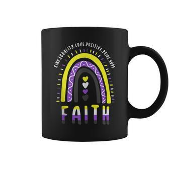 Lgbt Quote Faith Nonbinary Boho Rainbow Faith Funny Gifts Coffee Mug | Mazezy