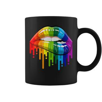 Lgbt Rainbow Lips Pride Gay Homosexual Lesbian Coffee Mug | Mazezy AU