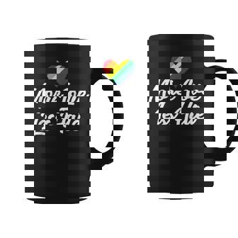 Lgbt Rainbow Pride More Love Less Hate Gay Lesbian Coffee Mug - Thegiftio