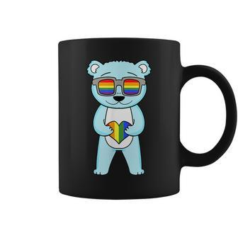 Lgbt Supporter Bear Rainbow Gay Pride Lgbt Heart Coffee Mug | Mazezy