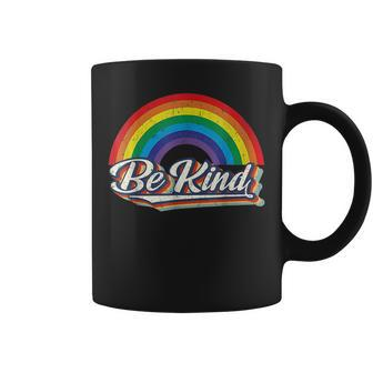 Lgbtq Ally  Be Kind Gay Pride Lgbt Rainbow Flag Retro  Coffee Mug