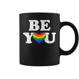 Lgbtq Be You Gay Pride Lgbt Ally Flag Retro Vintage Coffee Mug | Mazezy