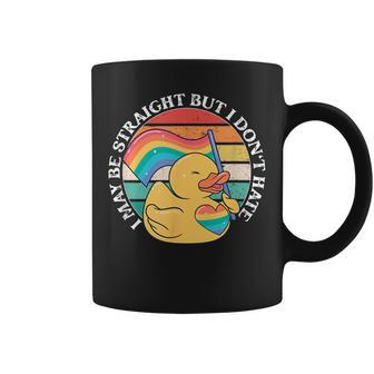 Lgbtq Duck I May Be Straight But I Dont Hate Pride Ally Coffee Mug | Mazezy CA