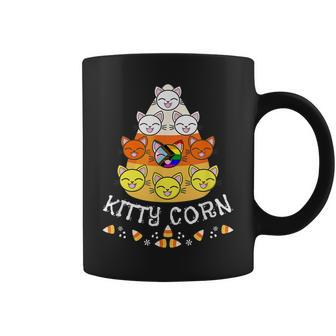 Lgbtq Gay Lesbian Halloween Fall Cat Candy Corn Kitty Corn Lesbian Coffee Mug | Mazezy