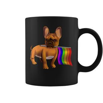 Lgbtq Lgbt Gay French Bulldog Gay Dog Paw Lgbt Pride Coffee Mug | Mazezy