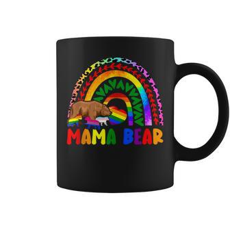 Lgbtq Mama Bear Support Lgbt Flag Gay Pride Month Rainbow Coffee Mug | Mazezy
