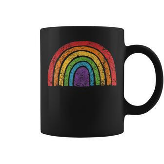 Lgbtq Rainbow Flag Gay Pride Lgbt Awareness Ally Vintage Coffee Mug | Mazezy