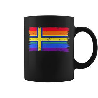 Lgbtq Rainbow Flag Of Sweden Swedish Gay Pride Coffee Mug | Mazezy