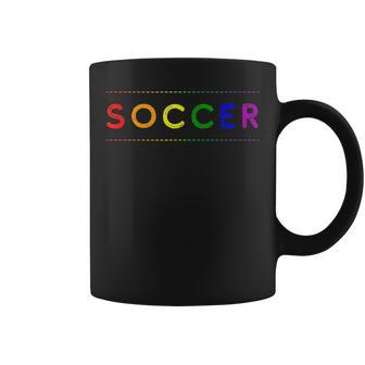 Lgbtq Soccer Pride Month Soccer Gay Pride Parade Coffee Mug | Mazezy