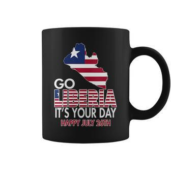 Liberia Its Your Independence Day Love Liberia Flag Map Gift For Womens Coffee Mug | Mazezy