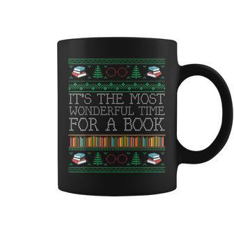 Librarian Books Reading Ugly Christmas Sweaters Coffee Mug | Mazezy