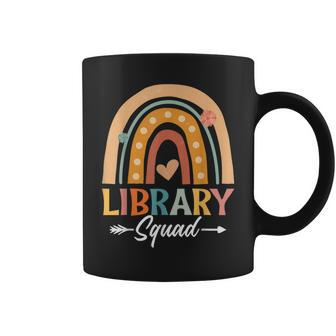 Library Squad Librarian Bookworm Book Lover Teacher Rainbow Gifts For Teacher Funny Gifts Coffee Mug | Mazezy