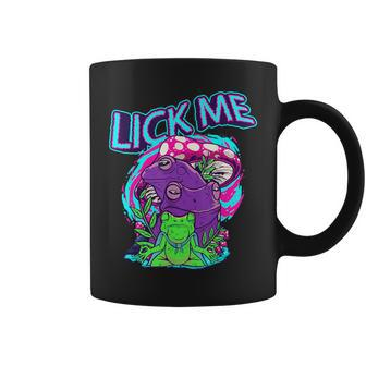 Lick Me Trippy Frog Psychedelic Edm Rave Psytrance Acid Coffee Mug | Mazezy