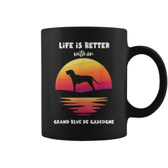 Life Is Better With A Grand Bleu De Gascogne Coffee Mug | Mazezy