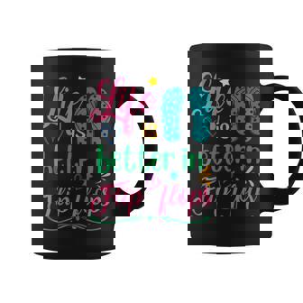 Life Is Better In Flip Flops Beach Lover Summer Vacation Vacation Funny Gifts Coffee Mug | Mazezy