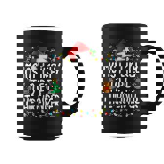 Most Likely To Pet The Reindeer Christmas Family Pajamas Coffee Mug - Thegiftio