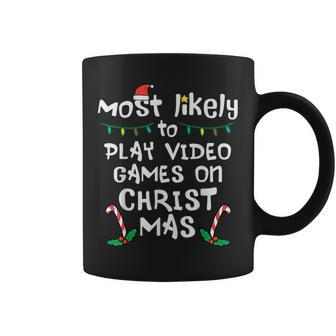 Most Likely Play Video Game Christmas Xmas Family Gamer Boys Coffee Mug | Mazezy