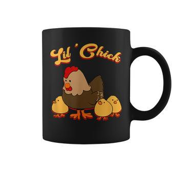 Lil' Chick Cute Momma Chicken With Baby Chicks Coffee Mug | Mazezy