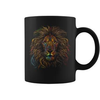 Lion Colorful Lions King Of Animals From Africa Coffee Mug - Monsterry AU
