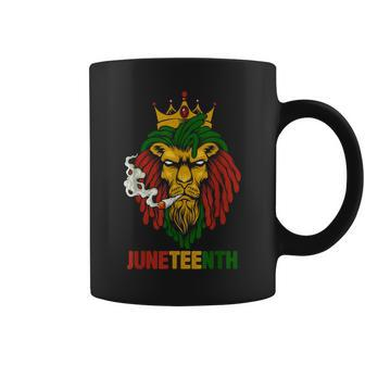 Lion Junenth Cool Black History African American Flag Men Coffee Mug - Thegiftio UK