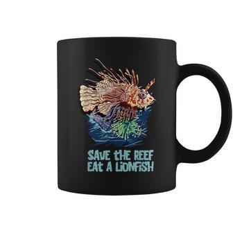 Lionfish Save The Reef Eat Lion Cute Sea Rock Diver Coffee Mug | Mazezy