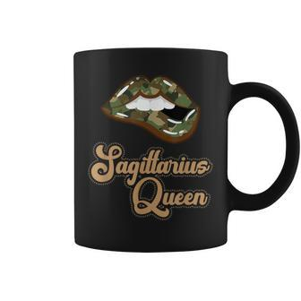 Lip Biting Sagittarius Queen Birthday For Girls Mom Coffee Mug | Mazezy