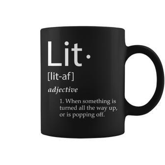 Lit Definition Lit Meme Definition Christmas Party Lit Coffee Mug - Seseable