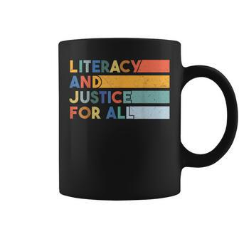 Literacy And Justice For All Protect Libraries Banned Books Coffee Mug | Mazezy