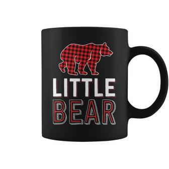 Little Bear Kid Red Buffalo Plaid Matching Family Christmas Coffee Mug - Seseable