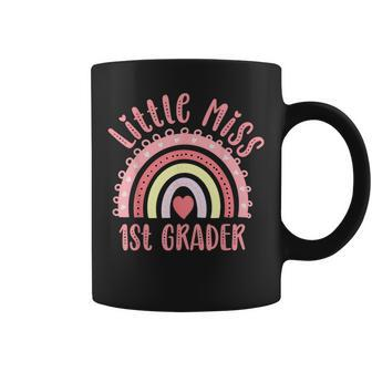 Little Miss 1St First Grader Rainbow Girls Back To School Coffee Mug - Seseable