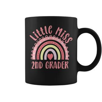 Little Miss 2Nd Second Grader Rainbow Back To School Girls Coffee Mug - Seseable