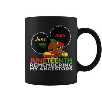 Little Miss Junenth Remembering My Ancestors Black Girl Coffee Mug | Mazezy