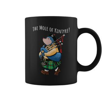 The Little Mole Of Kintyre Playing Bagpipes Coffee Mug | Mazezy