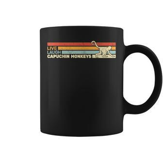 Live Laugh Capuchin Monkeys Retro Primate Coffee Mug | Mazezy