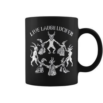 Live Laugh Lucifer Horror Satan Satanic Demonc Devil Goat Coffee Mug | Mazezy