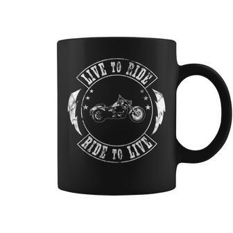 Live To Ride Ride To Live Cruiser Motorcycle Coffee Mug | Mazezy