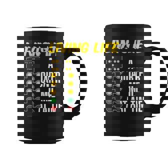 Living Life Funny Drag Racing Car Guy Racing Funny Gifts Coffee Mug | Mazezy