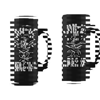 Living The Grease Life Diesel Mechanic Automotive Auto Coffee Mug | Mazezy