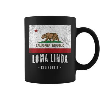 Loma Linda California Cali City Souvenir Ca Flag Top Coffee Mug | Mazezy