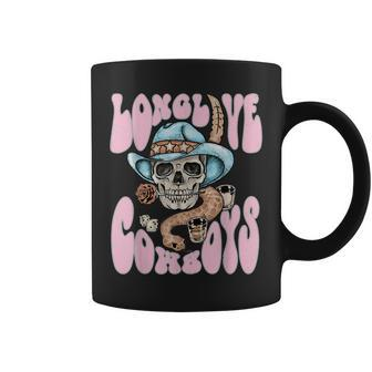 Long Live Snake Cowboy Killers Skull Toxic Flower Retro Gifts For Snake Lovers Funny Gifts Coffee Mug | Mazezy