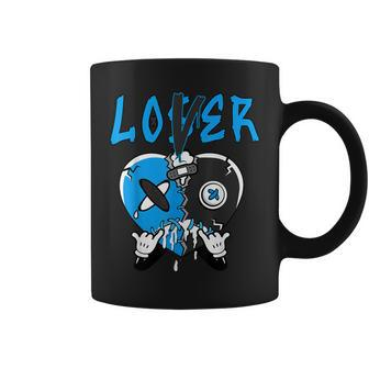 Loser Lover Drip Heart Black University Blue 13S Matching Coffee Mug | Mazezy