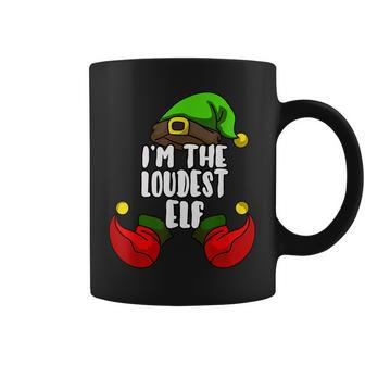 Loudest Elf Matching Family Group Christmas Party Pajama Coffee Mug - Thegiftio UK