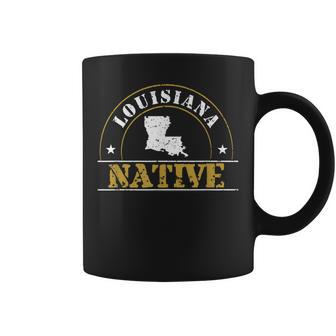 Louisiana Native State Pride Distressed Design Coffee Mug | Mazezy