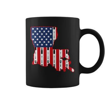 Louisiana Usa Fourth July 4Th Fathers Dad Bbq Beer Summer Beer Funny Gifts Coffee Mug | Mazezy