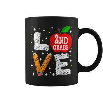 Love 2Nd Grade Apple Back To School Teacher Coffee Mug