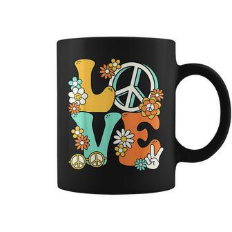 Love 60'S 70'S Party Outfit Groovy Hippie Costume Peace Sign Coffee Mug - Monsterry AU