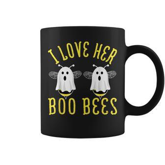 I Love Her Boo Bees Couples Halloween Adult His Coffee Mug - Thegiftio UK