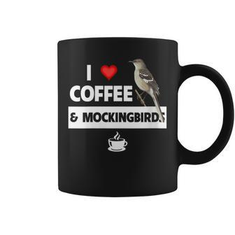 I Love Coffee And Northern Mockingbird Arkansas State Bird Coffee Mug | Mazezy