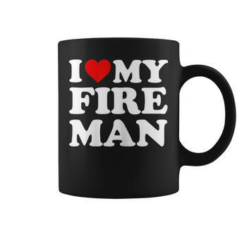 I Love My Fireman Heart My Fire Man Coffee Mug | Mazezy